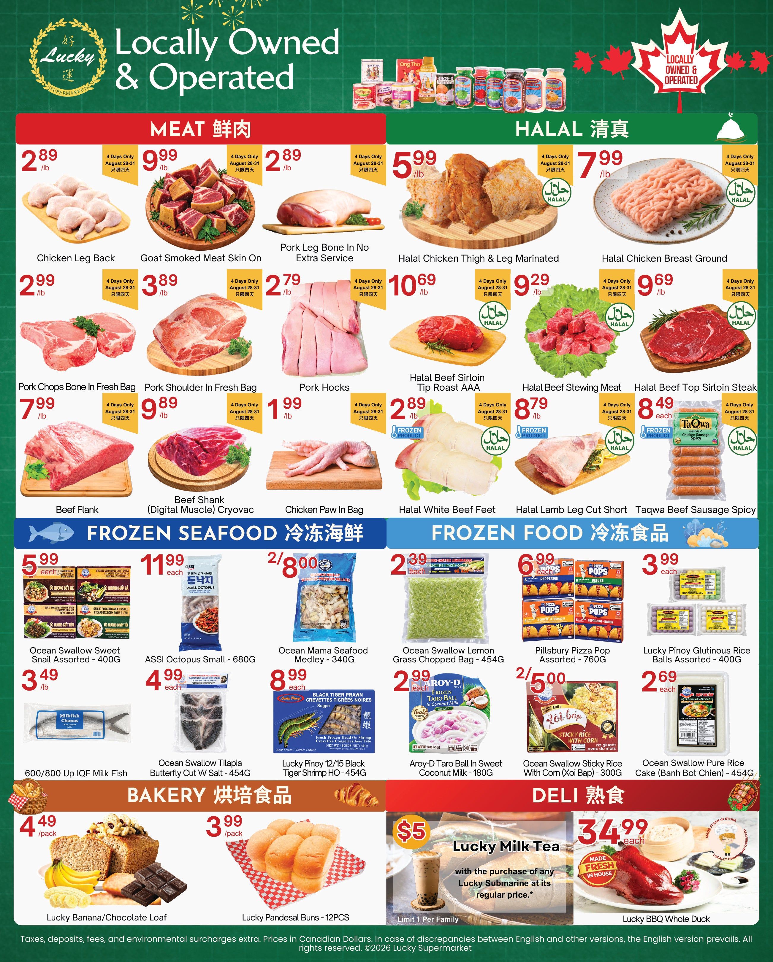 Lucky Supermarket (Surrey) Flyer August 28 to September 3