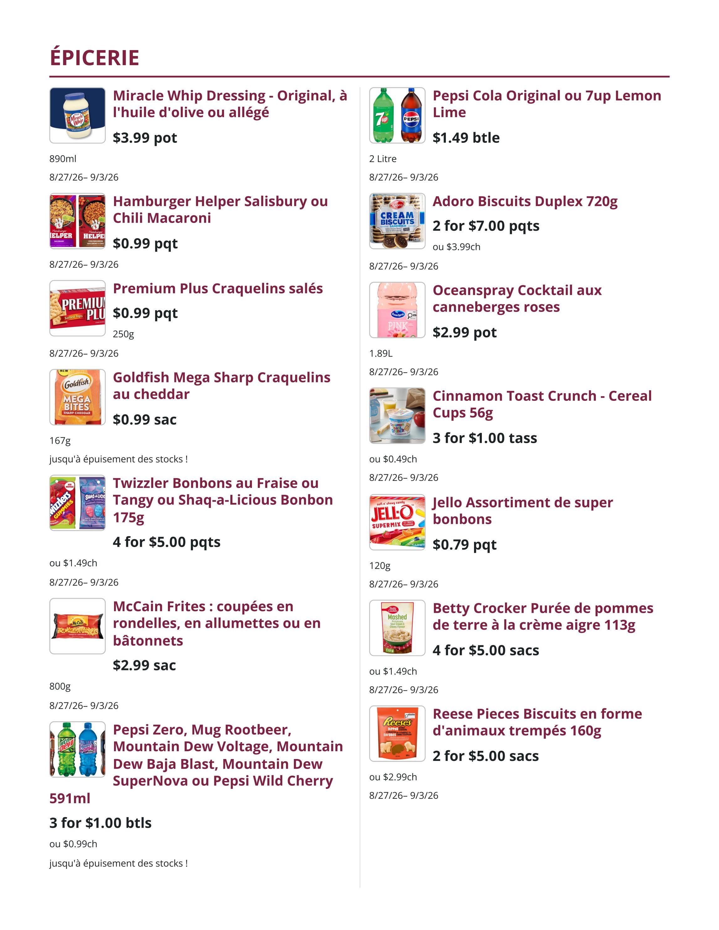 Mike Dean Local Grocer Flyer August 27 to September 3