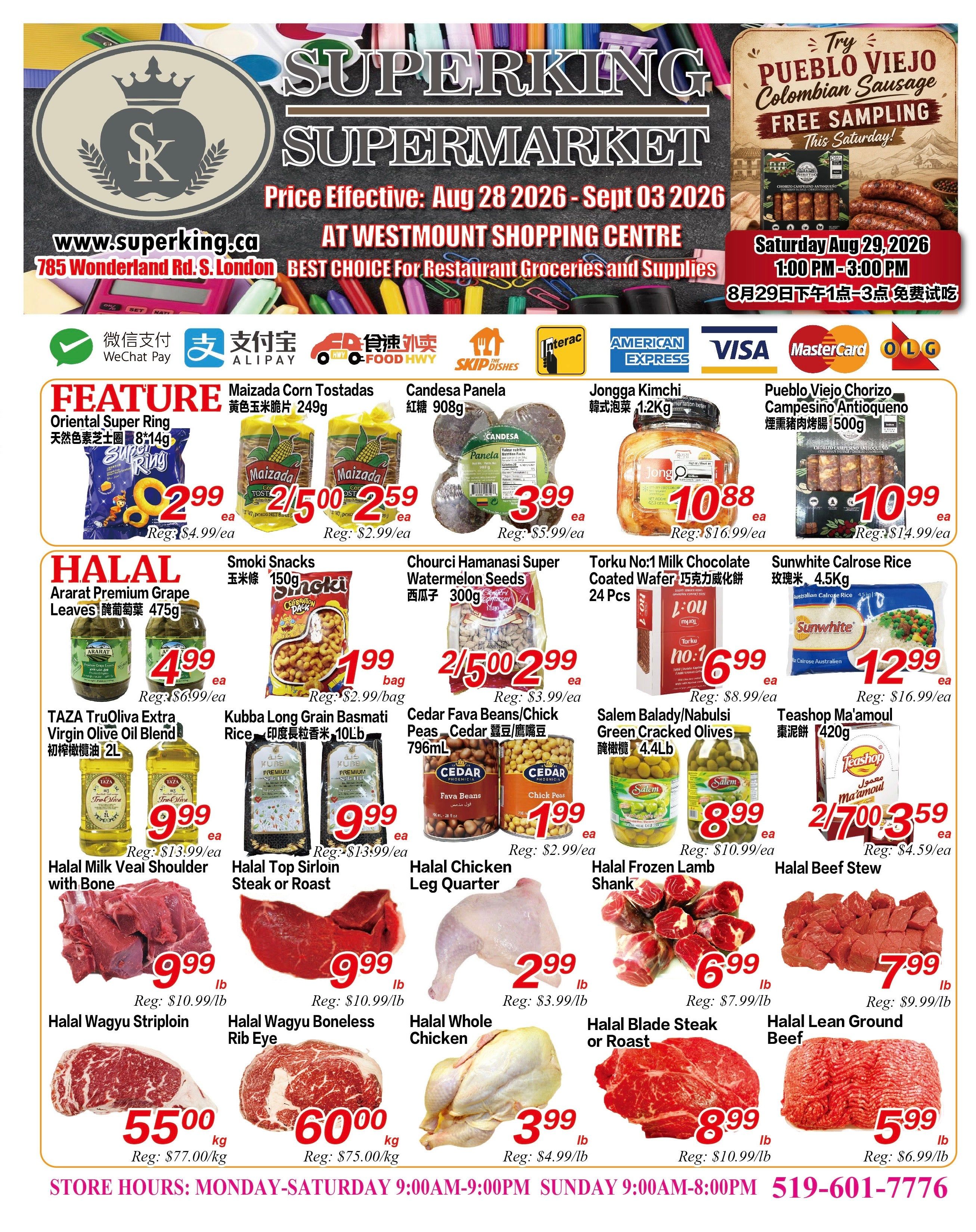 Superking Supermarket (London) Flyer August 28 to September 3