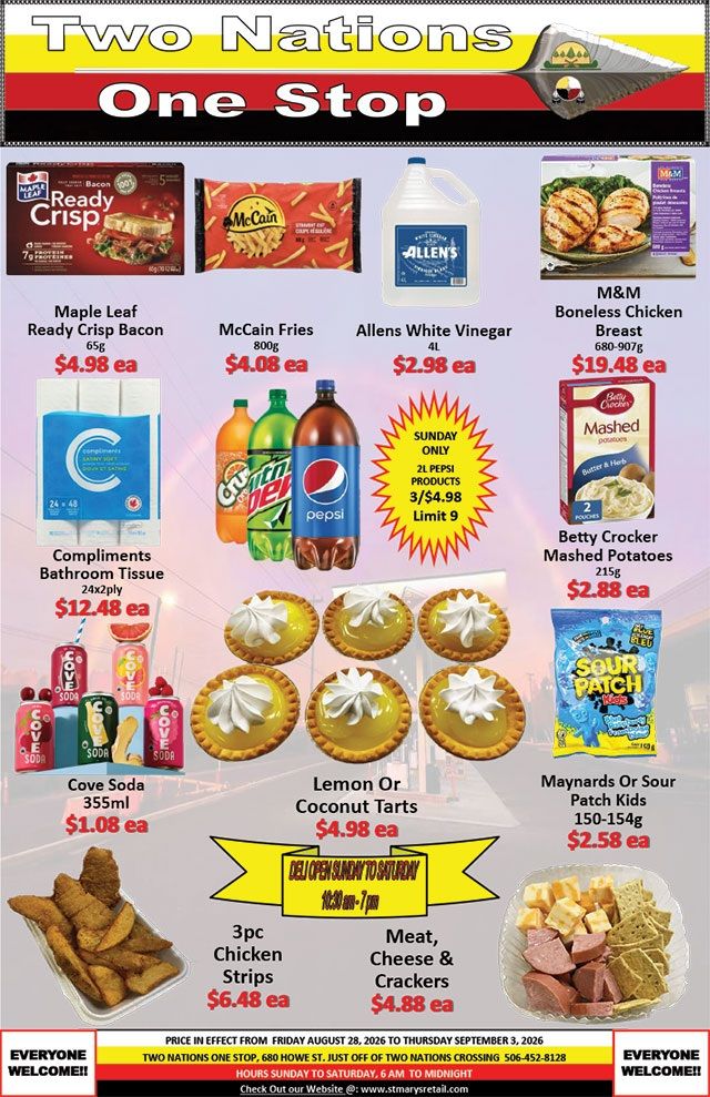 Two Nations One Stop Flyer August 28 to September 3
