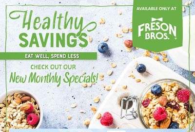 Freson Bros. Healthy Savings Flyer August 28 to September 24