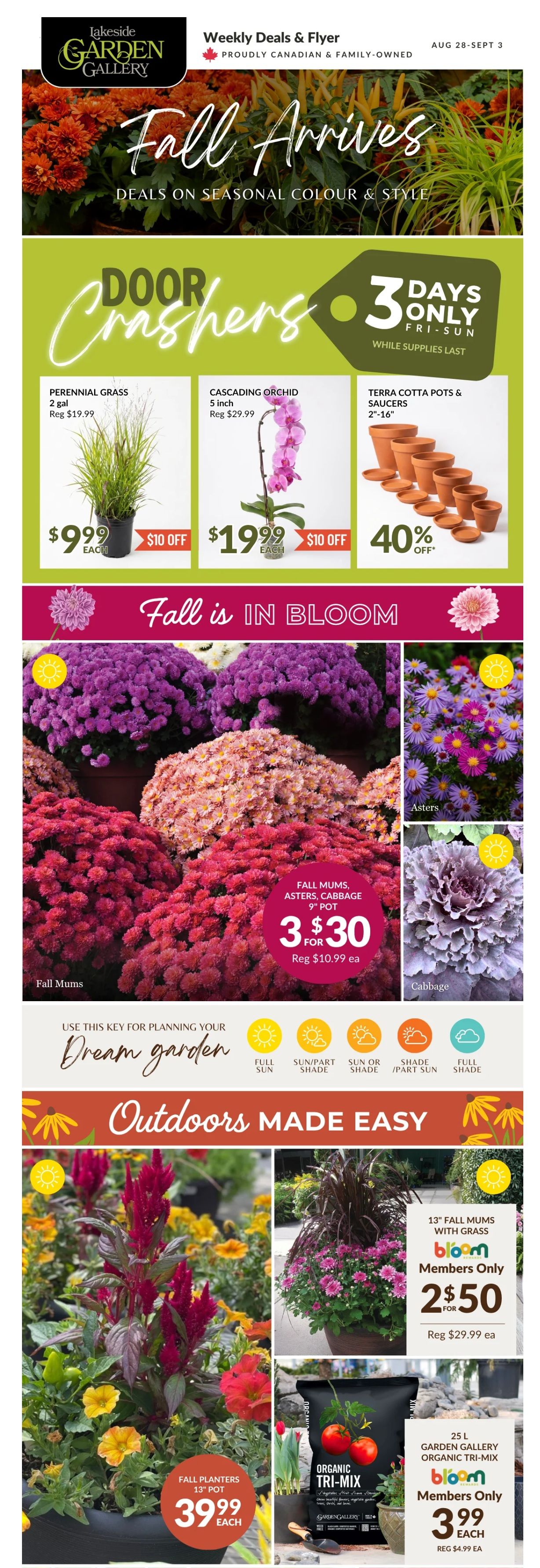 Lakeside Garden Gallery Flyer August 28 to September 3