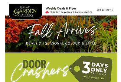 Lakeside Garden Gallery Flyer August 28 to September 3