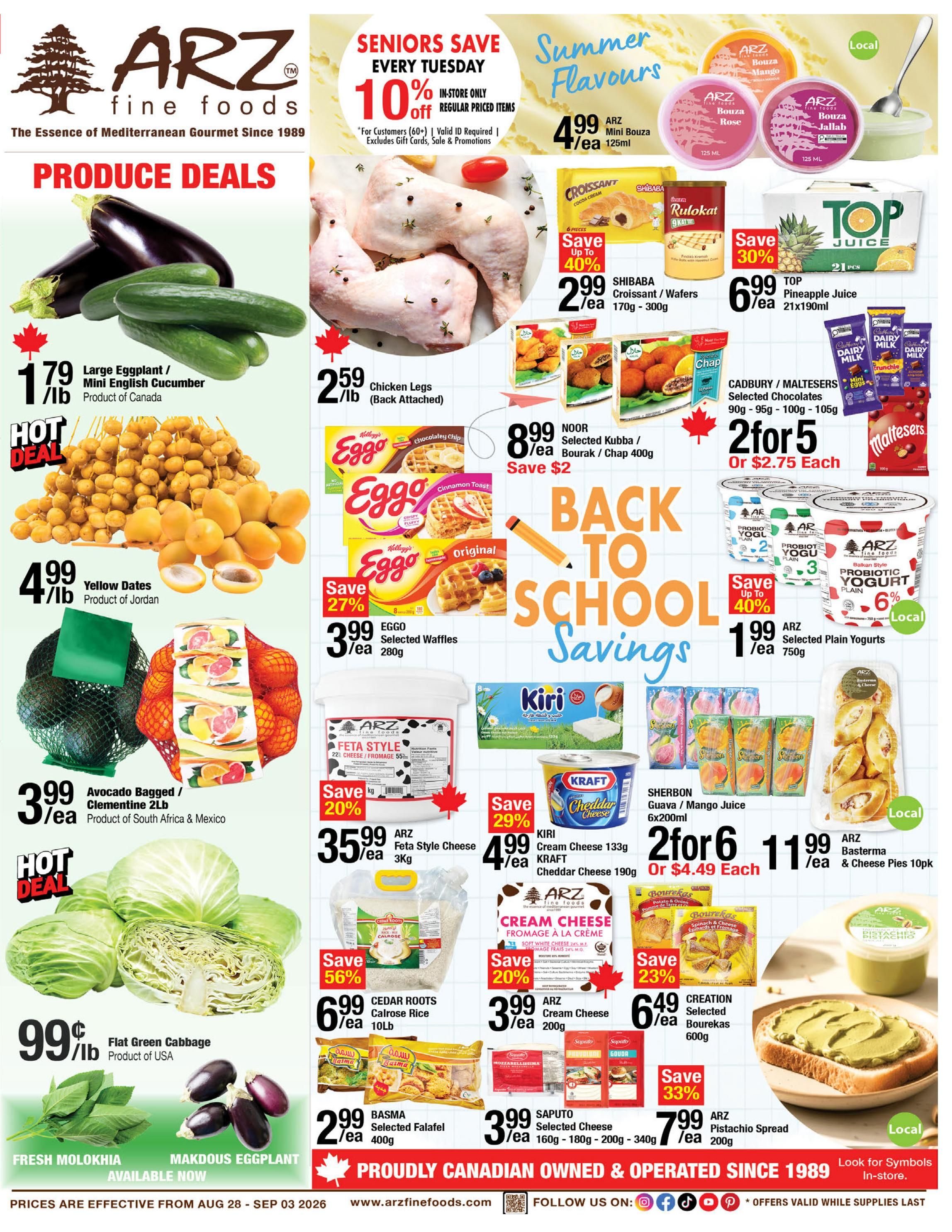 Arz Fine Foods Flyer August 28 to September 3