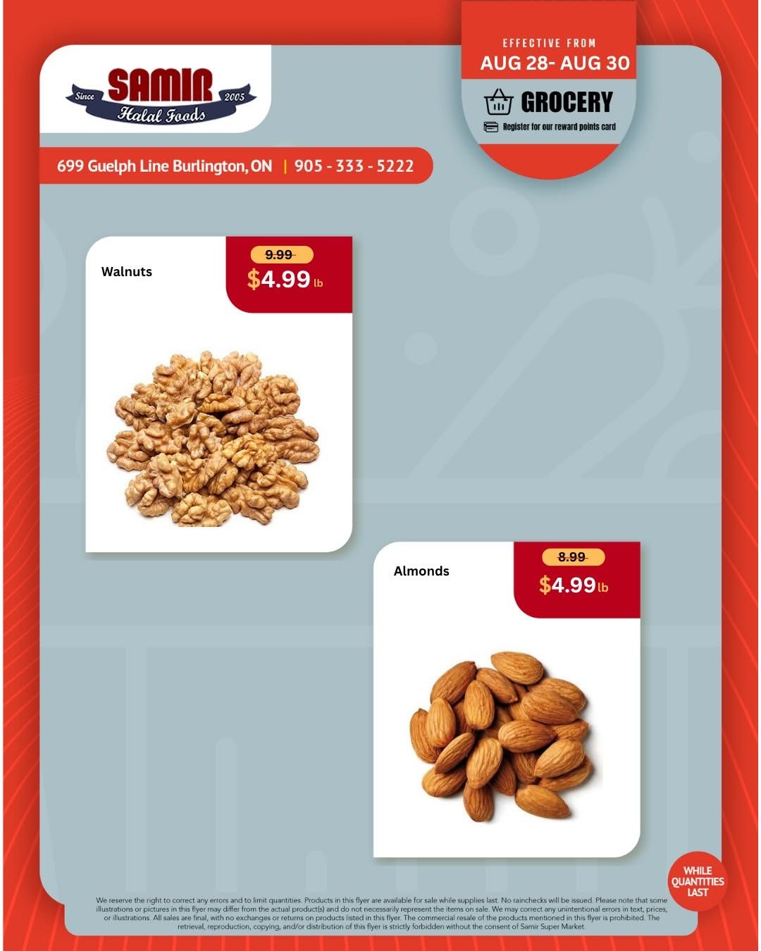 Samir Supermarket (Burlington) Flyer August 28 to 30
