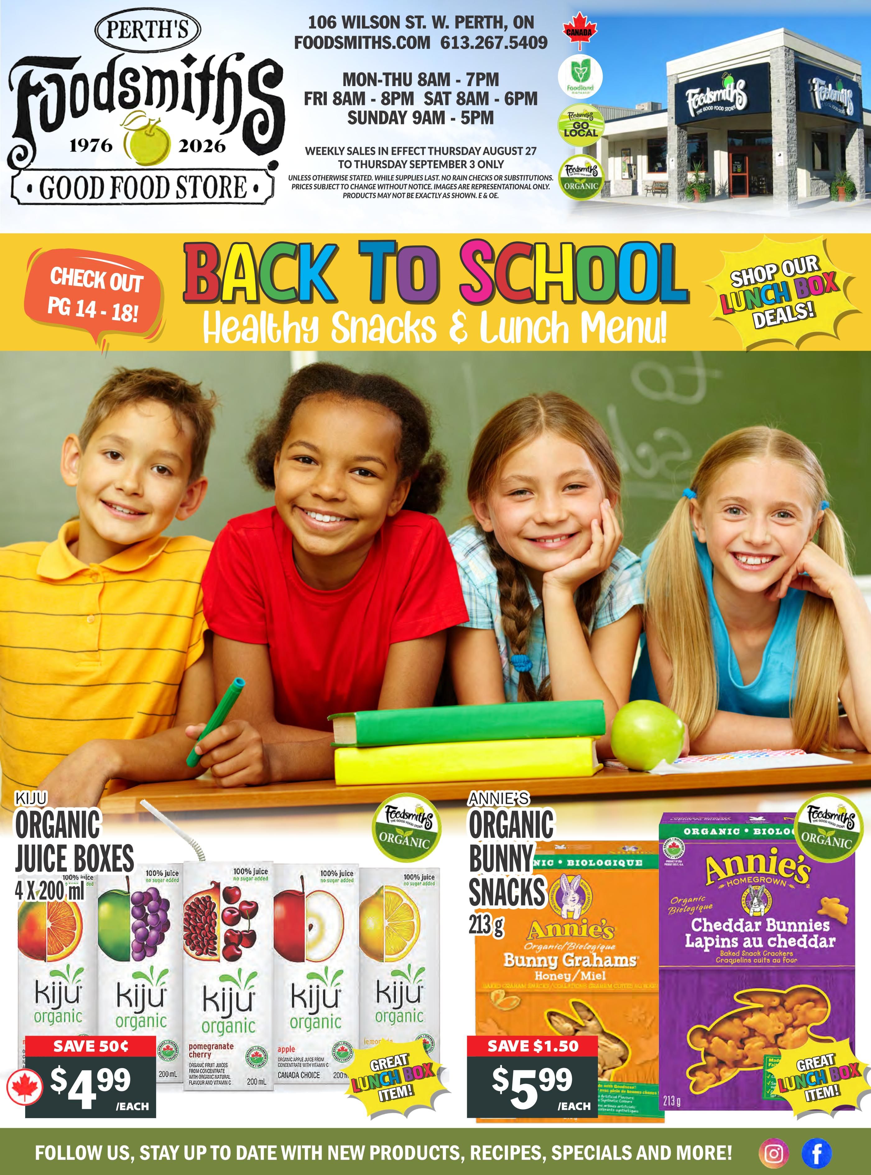 Foodsmiths Flyer August 27 to September 3