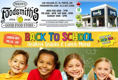 Foodsmiths Flyer August 27 to September 3