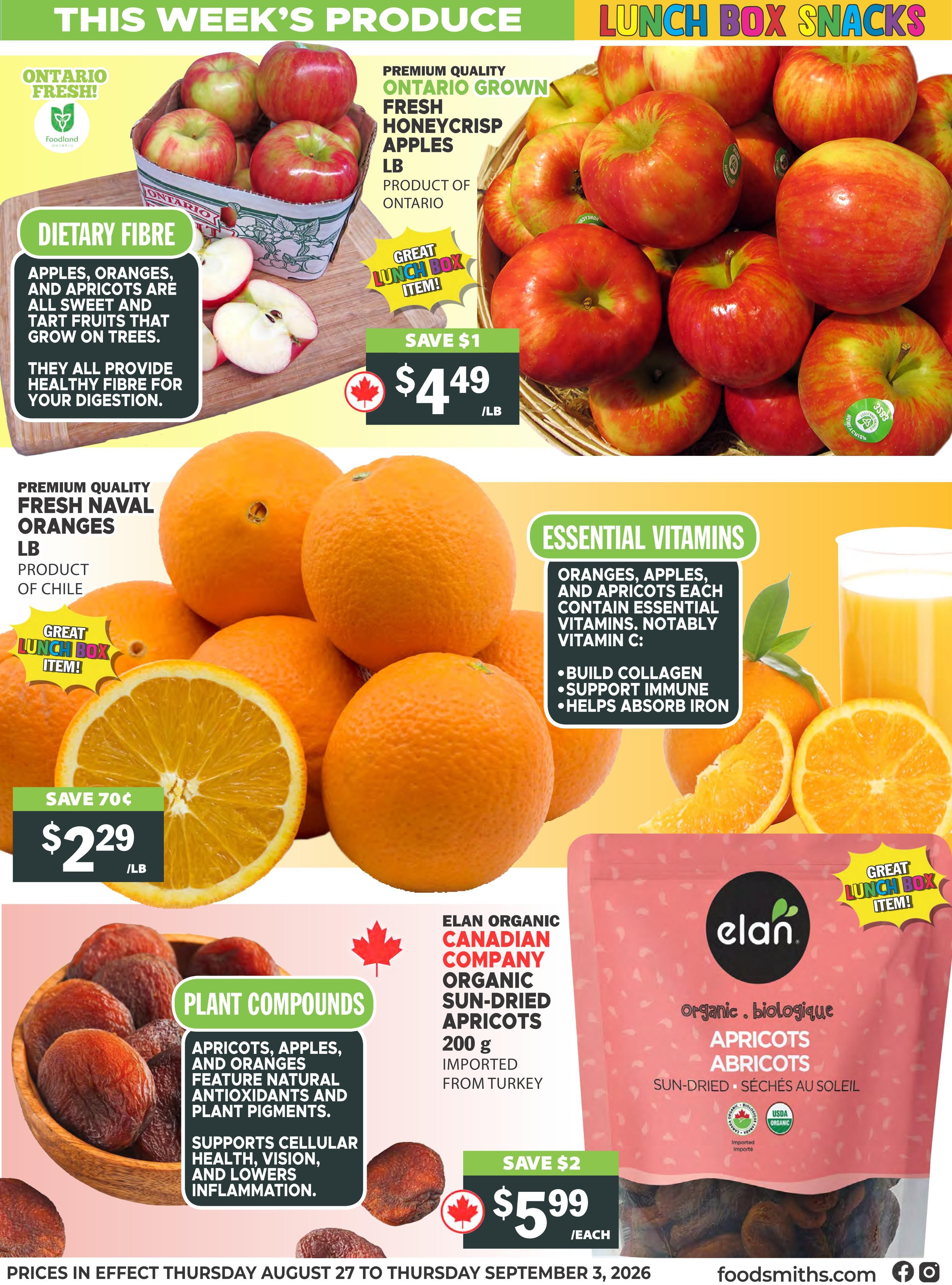 Foodsmiths Flyer August 27 to September 3