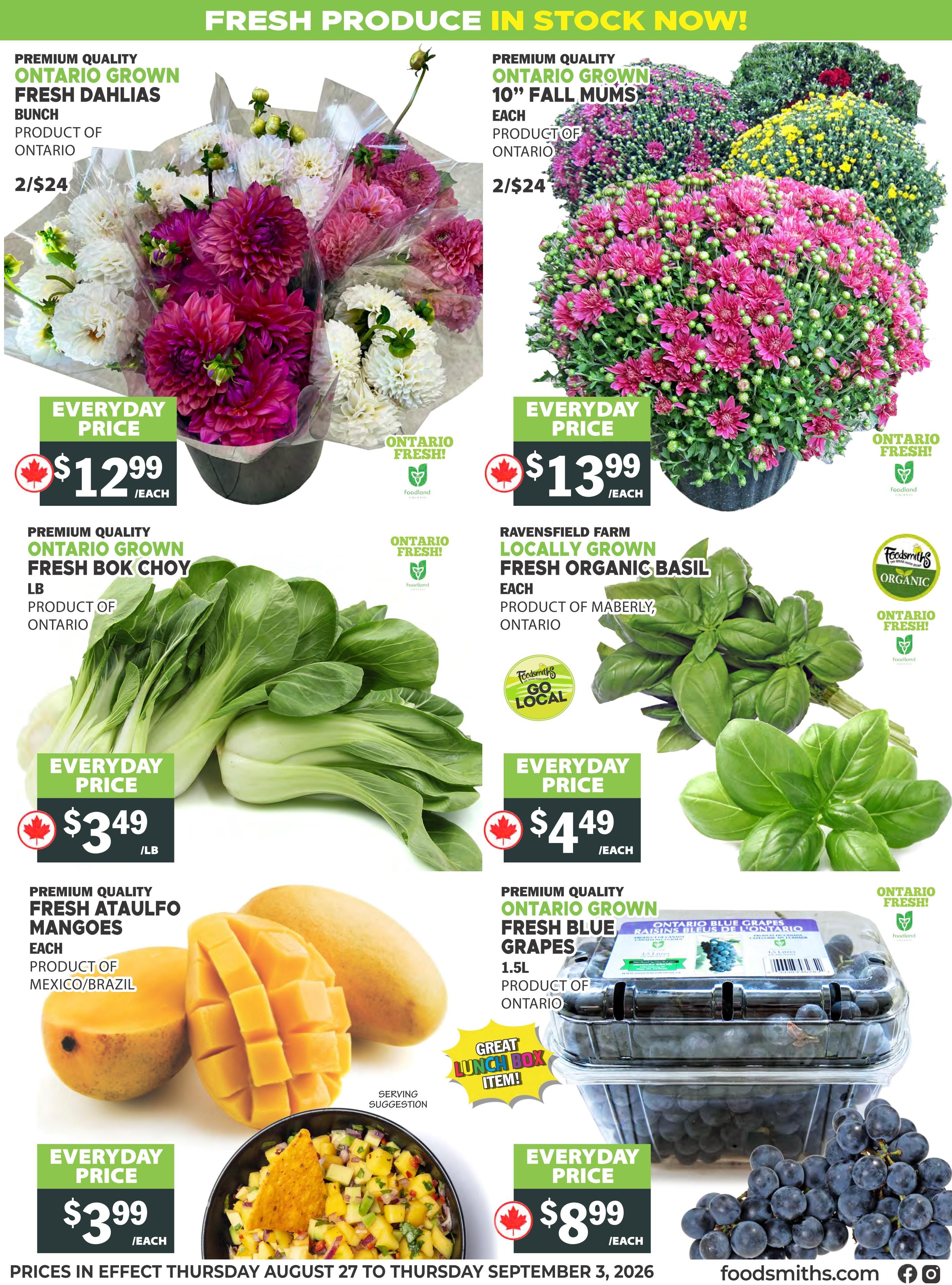 Foodsmiths Flyer August 27 to September 3
