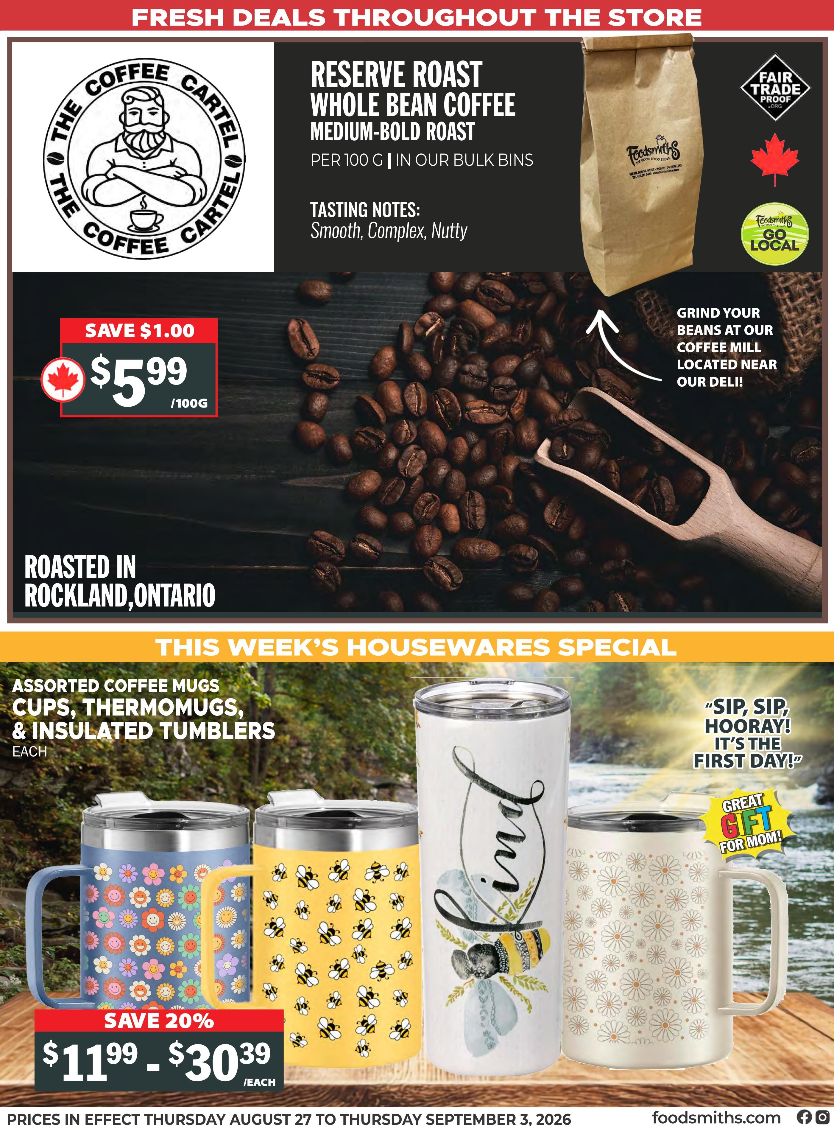 Foodsmiths Flyer August 27 to September 3