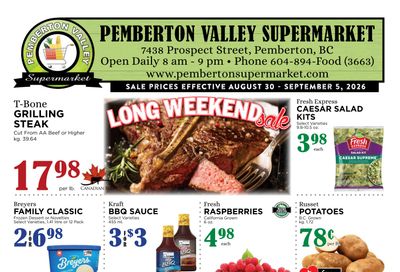 Pemberton Valley Supermarket Flyer August 30 to September 5