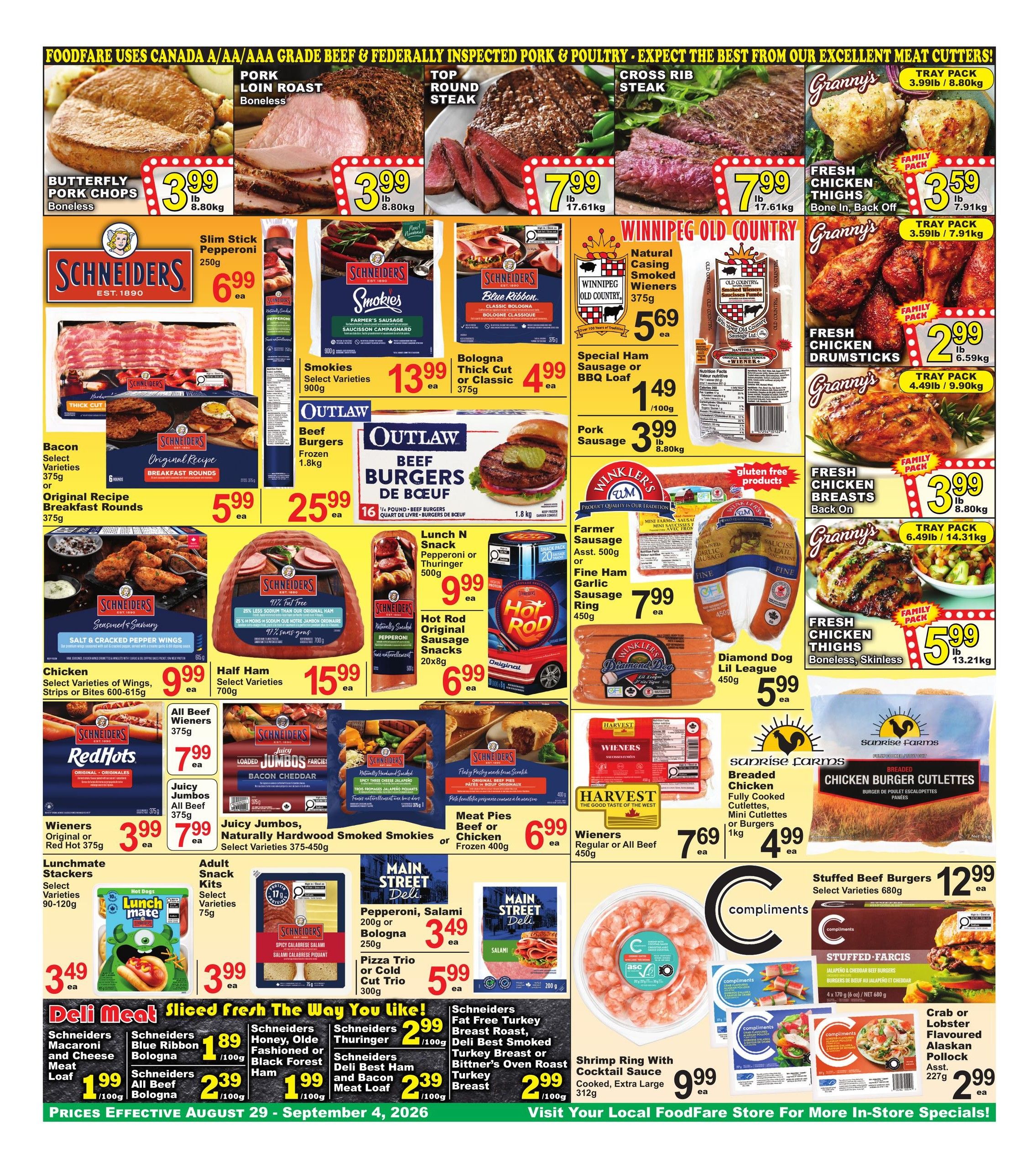 Food Fare Flyer August 29 to September 4