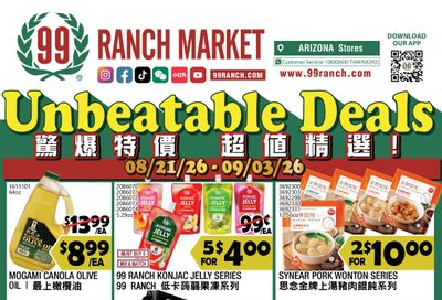 99 Ranch Market (Chandler, AZ) Weekly Ad August 28 - September 3, 2026