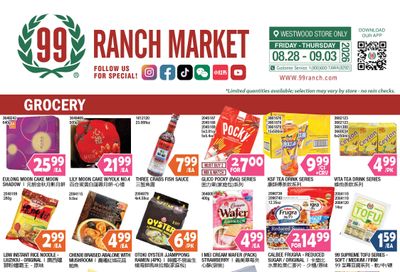99 Ranch Market (Westwood, CA) Weekly Ad August 28 - September 3, 2026