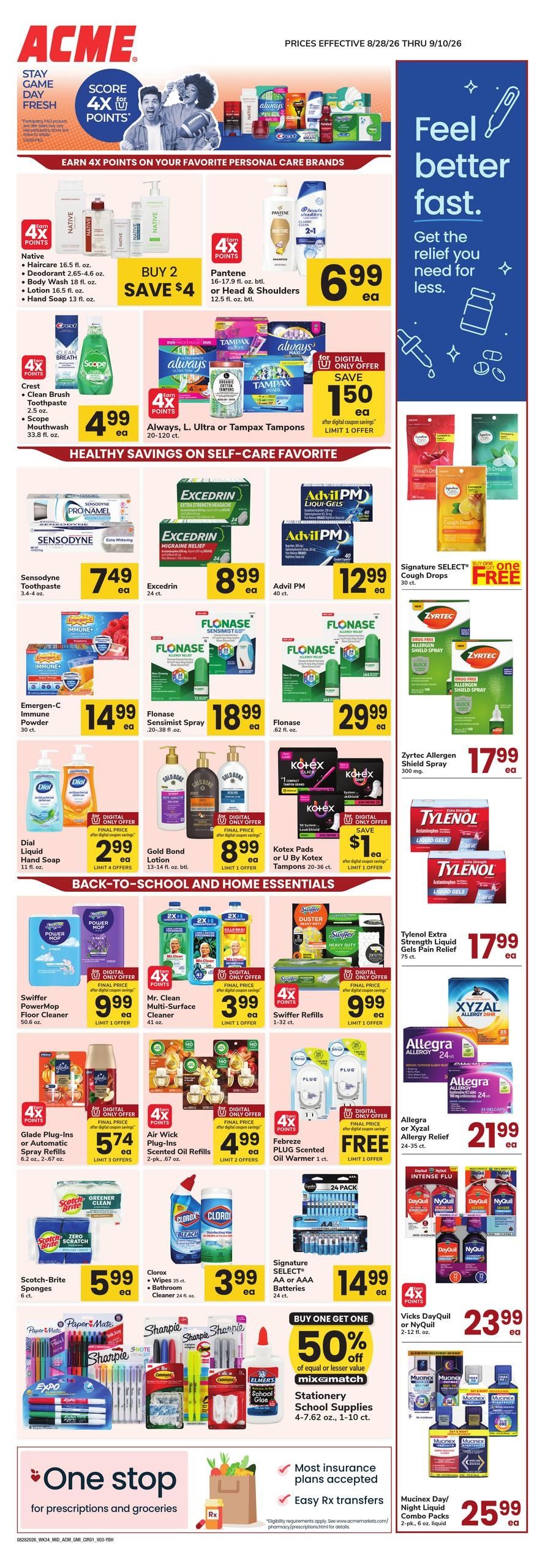 Acme Markets (CT, NJ, NY) Health, Home & Beauty Weekly Ad August 28 - September 10, 2026