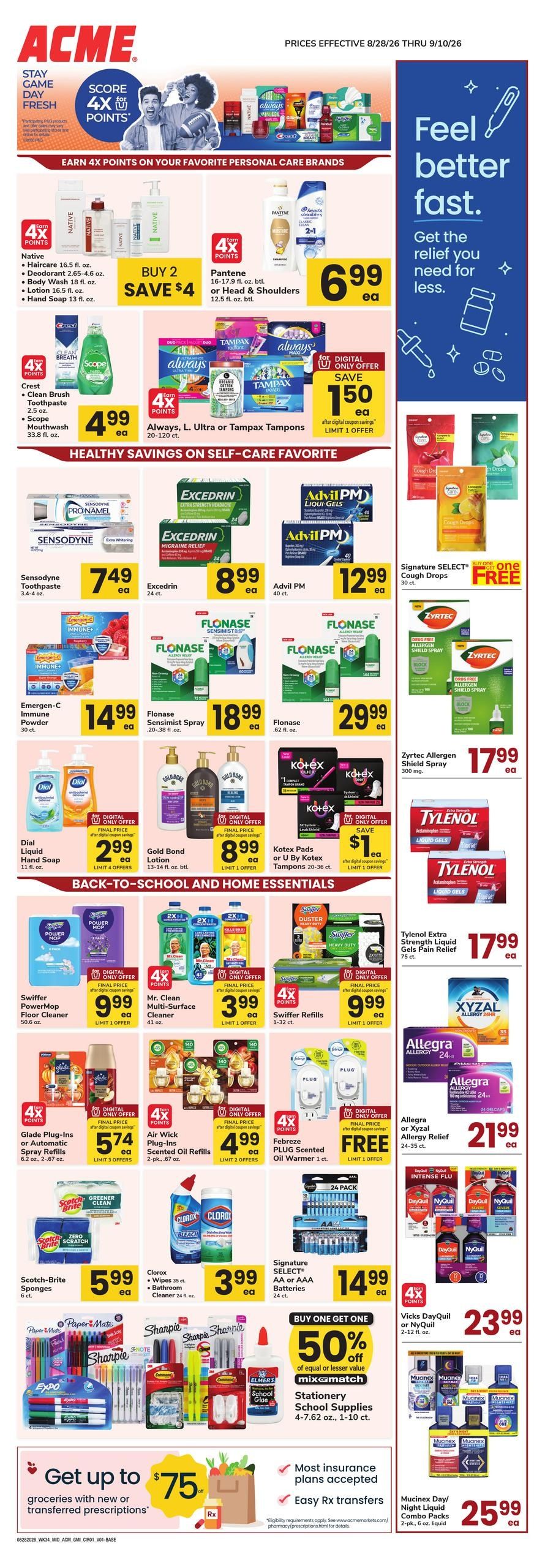 Acme Markets (DE, MD, PA, VA) Health, Home & Beauty Weekly Ad August 28 - September 10, 2026