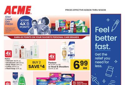 Acme Markets (Lakewood-Margate City Area, NJ) Health, Home & Beauty Weekly Ad August 28 - September 10, 2026