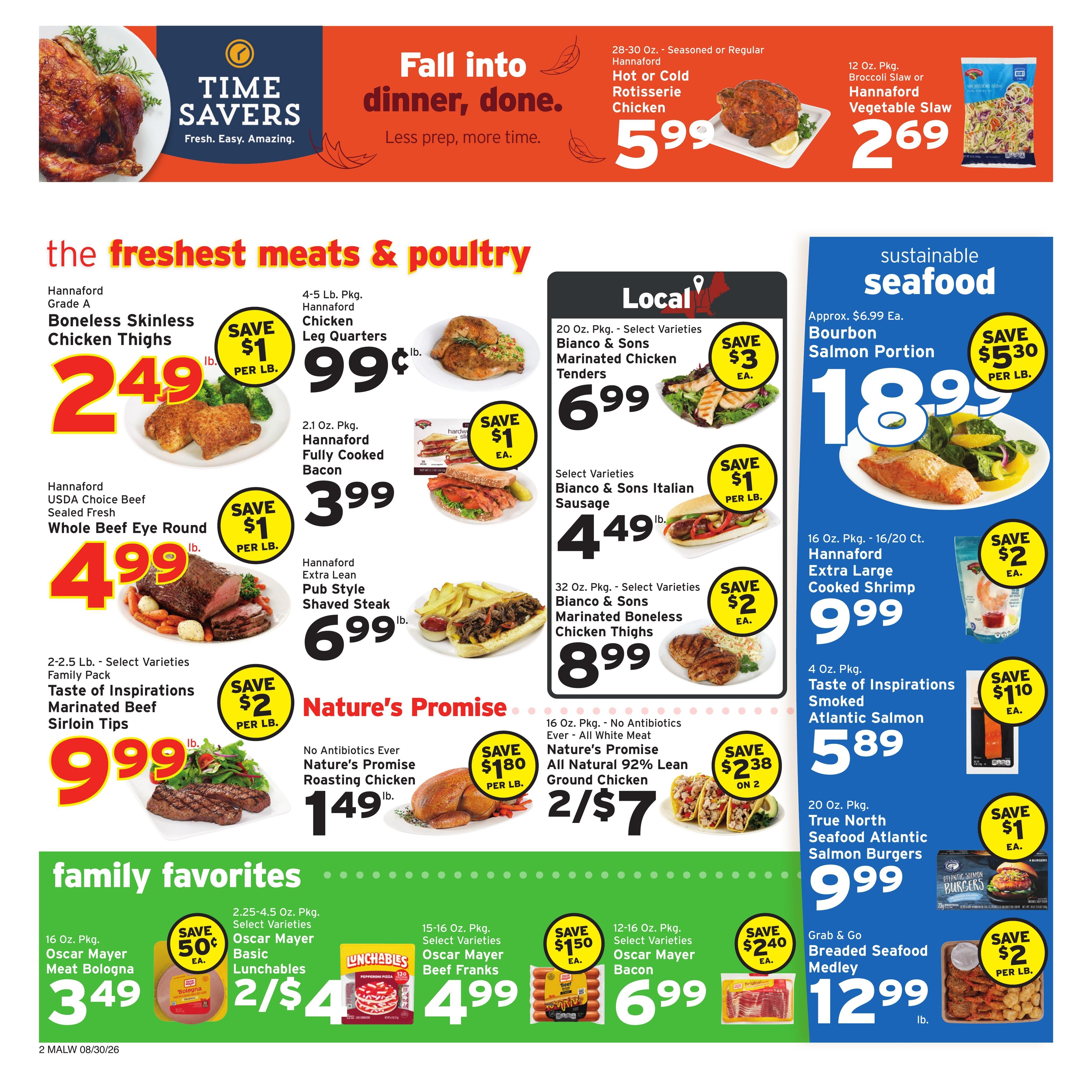 Hannaford (Athol Area, MA) Week 36 Weekly Ad August 30 - September 5, 2026
