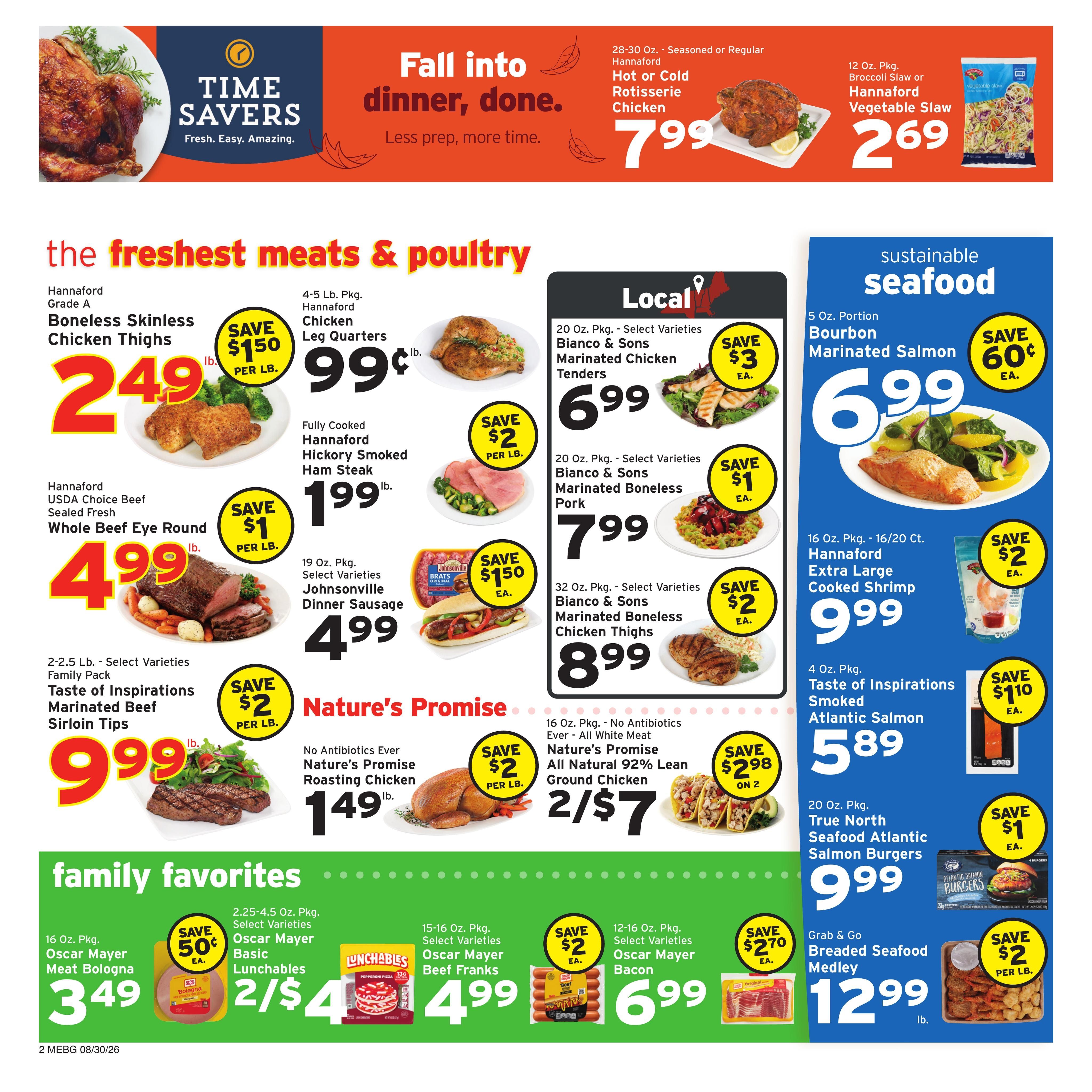 Hannaford (Augusta Area, ME) Week 36 Weekly Ad August 30 - September 5, 2026