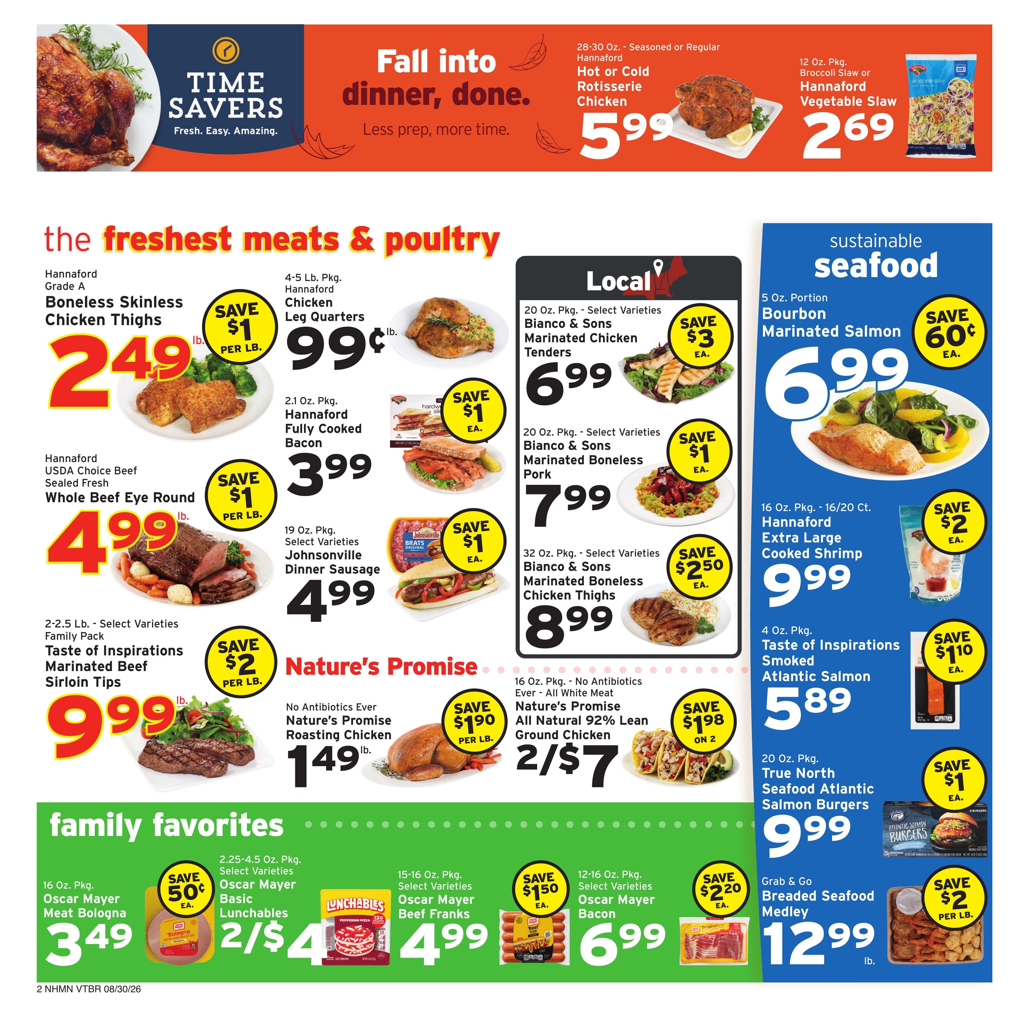 Hannaford (Concord Area, NH) Week 36 Weekly Ad August 30 - September 5, 2026