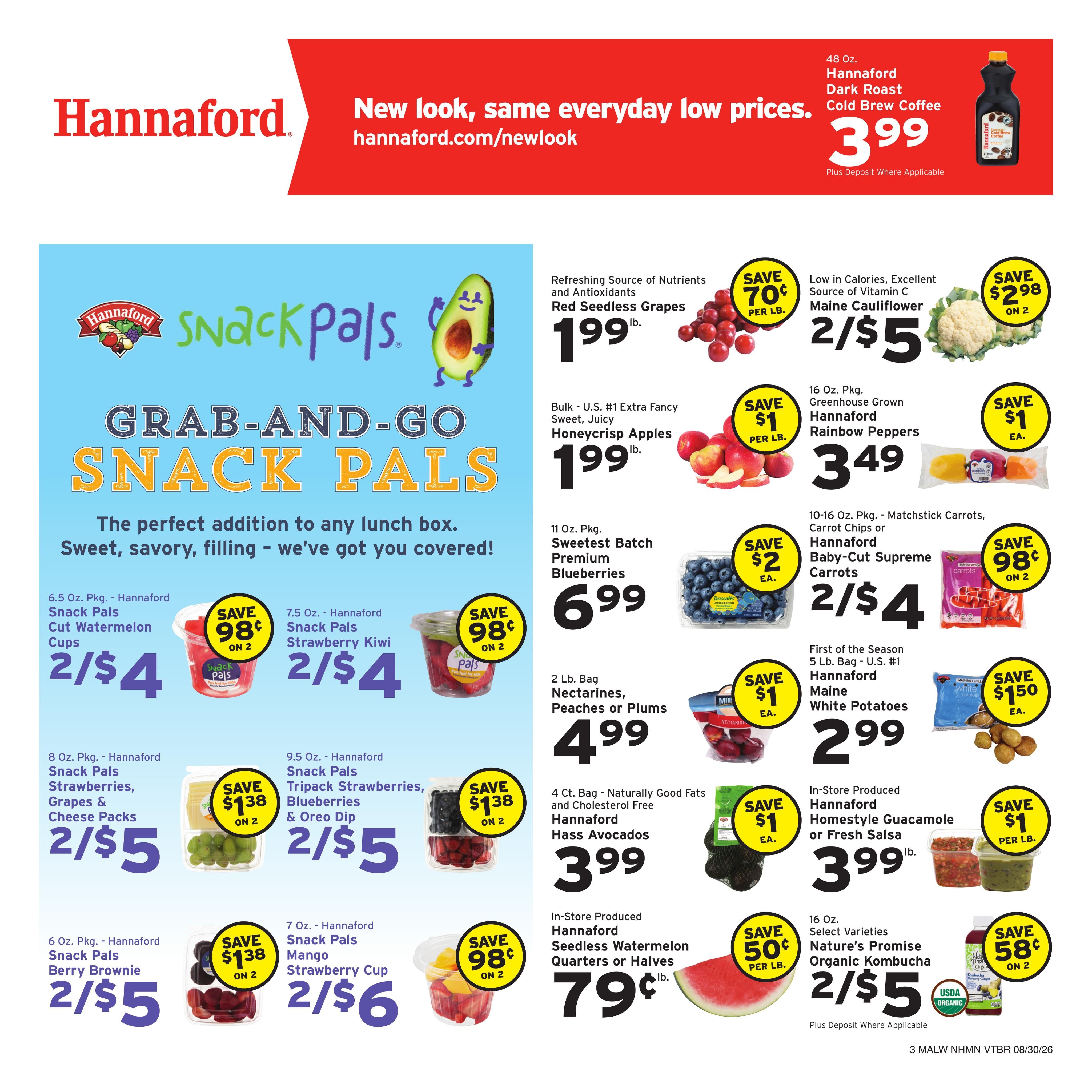 Hannaford (Concord Area, NH) Week 36 Weekly Ad August 30 - September 5, 2026
