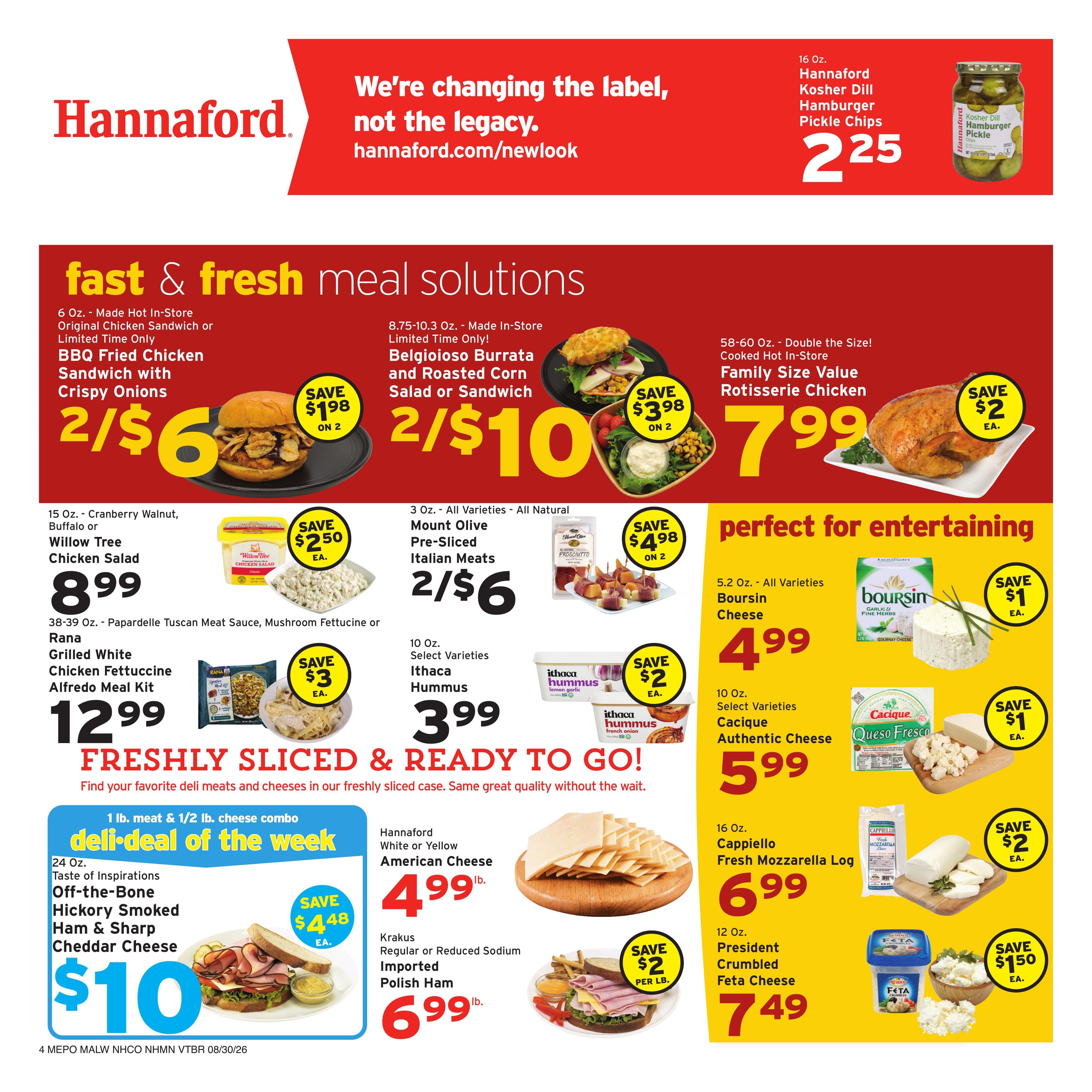 Hannaford (Concord Area, NH) Week 36 Weekly Ad August 30 - September 5, 2026