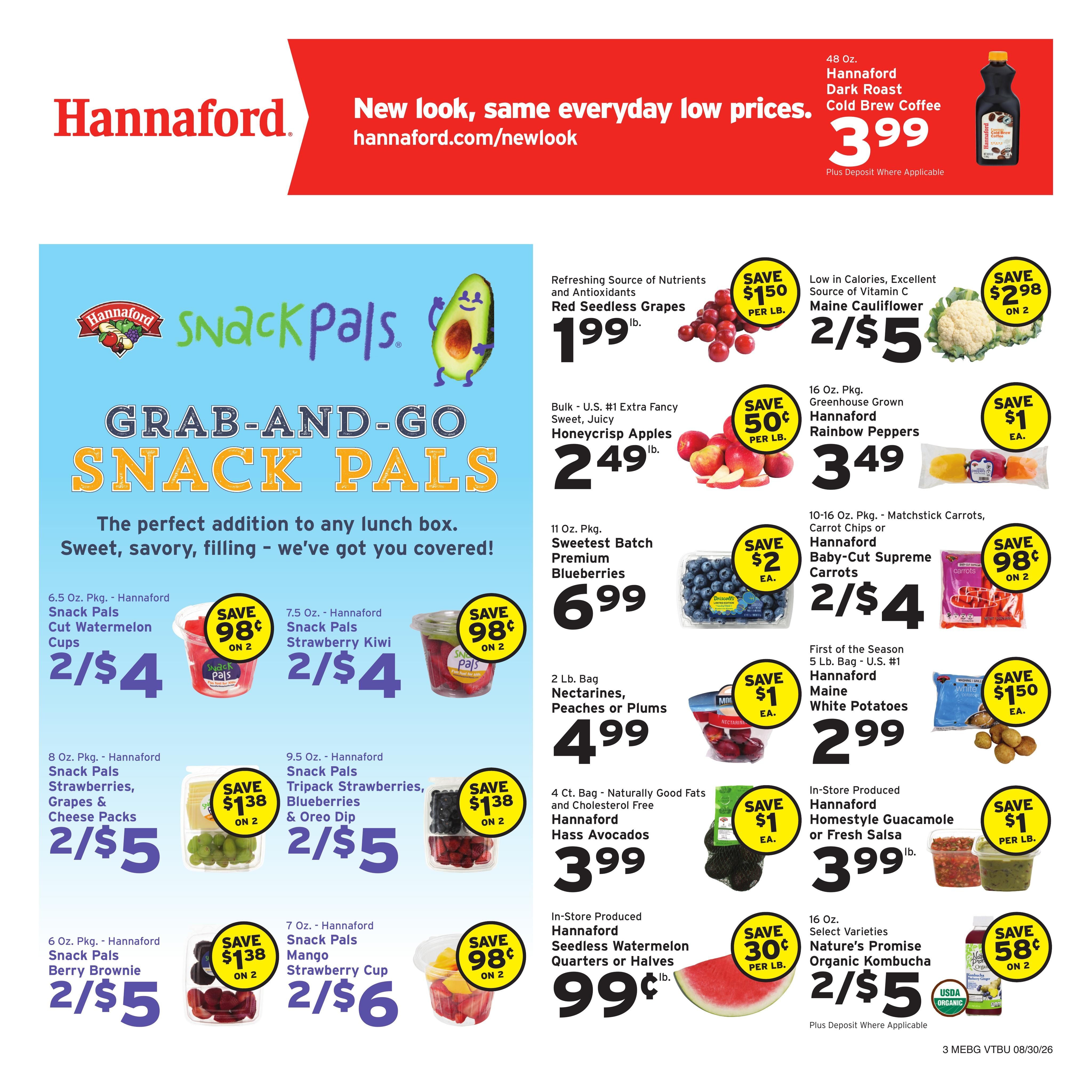 Hannaford (Montpelier-Saint Albans Area, VT) Week 36 Weekly Ad August 30 - September 5, 2026