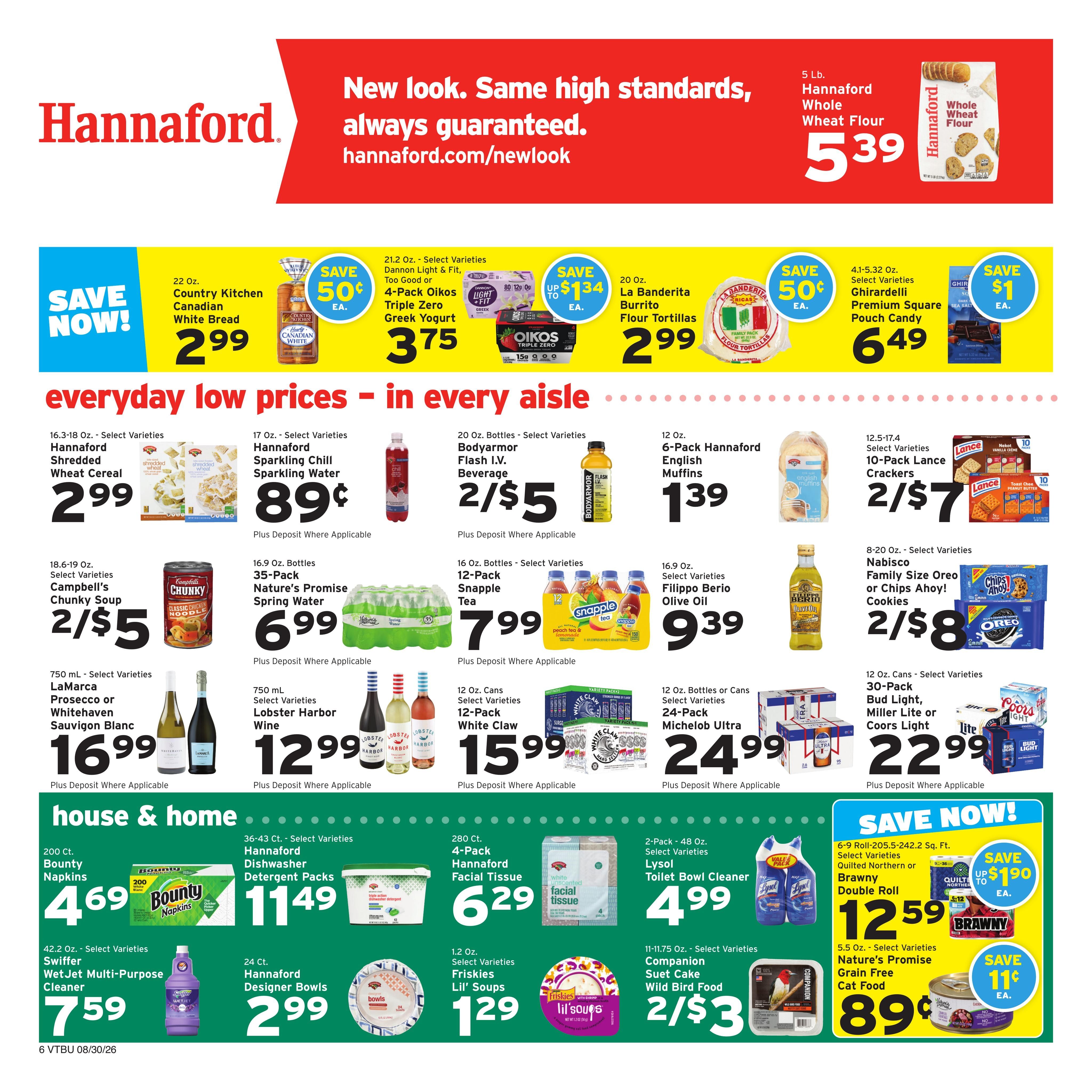 Hannaford (Montpelier-Saint Albans Area, VT) Week 36 Weekly Ad August 30 - September 5, 2026