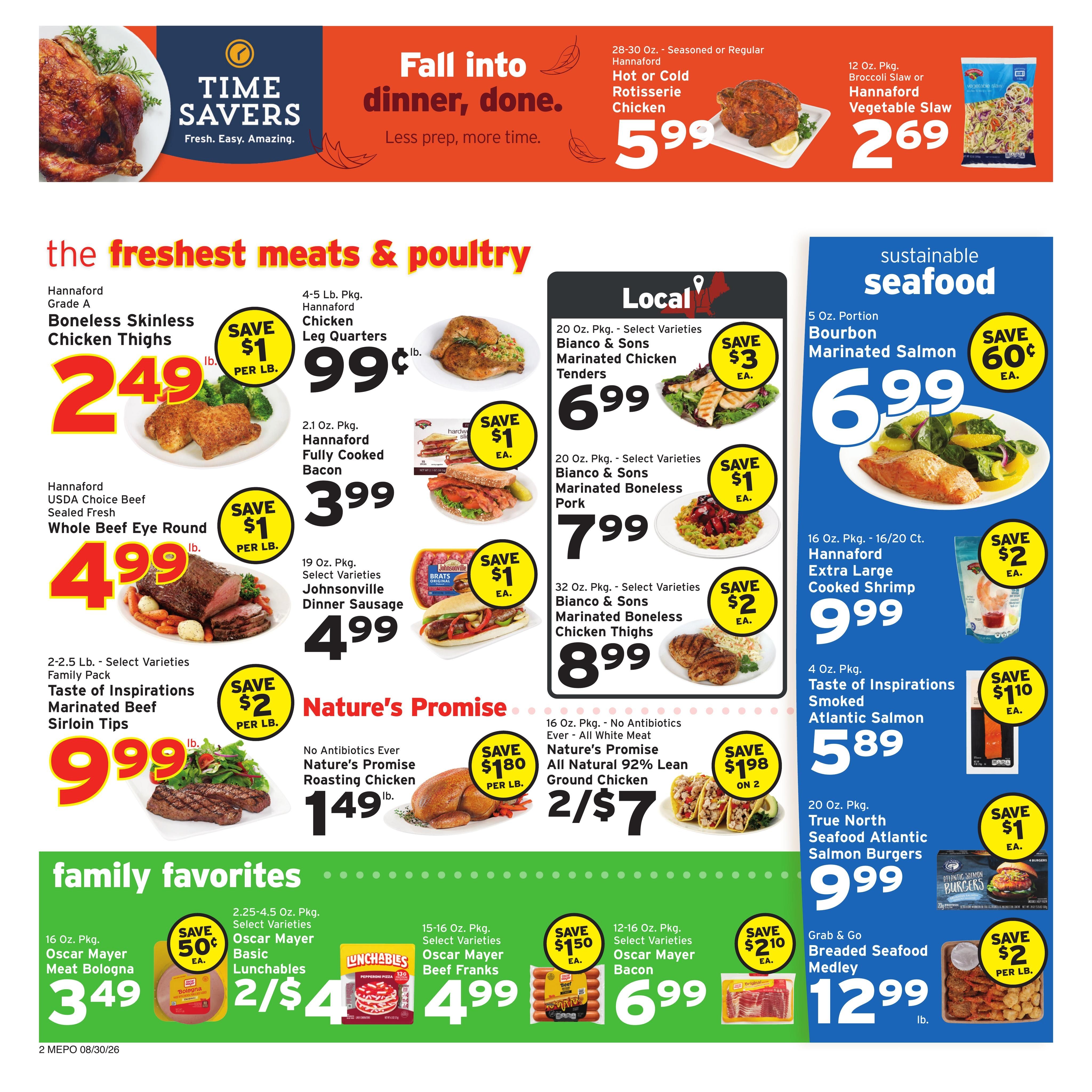 Hannaford (Portland Area, ME) Week 36 Weekly Ad August 30 - September 5, 2026