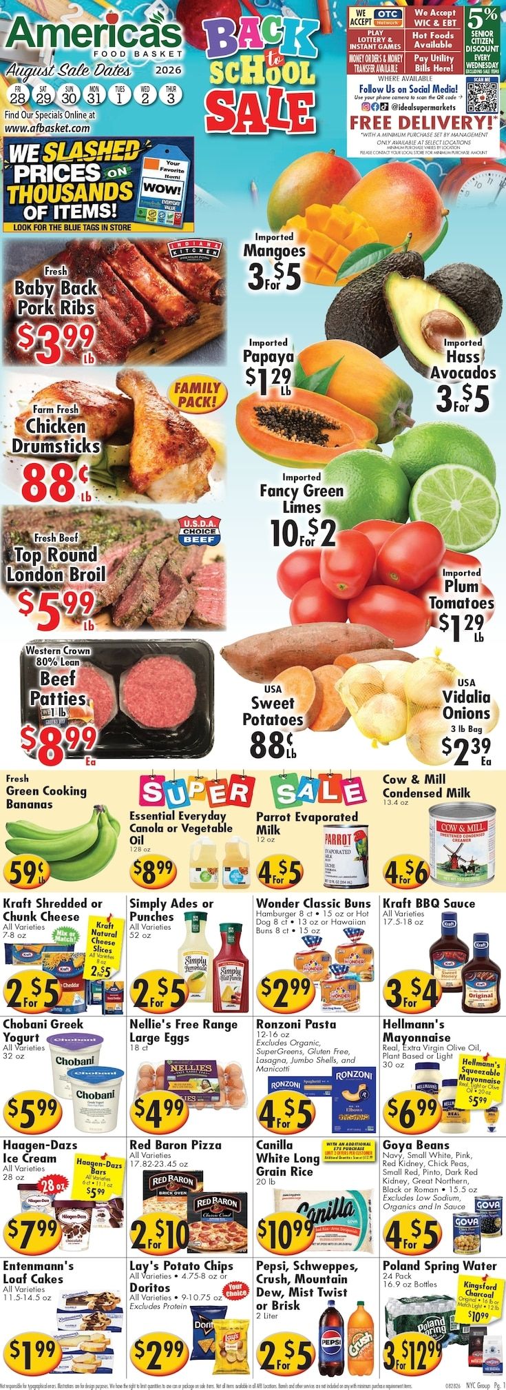 America's Food Basket (Connecticut, New York) Weekly Ad August 28 - September 3, 2026