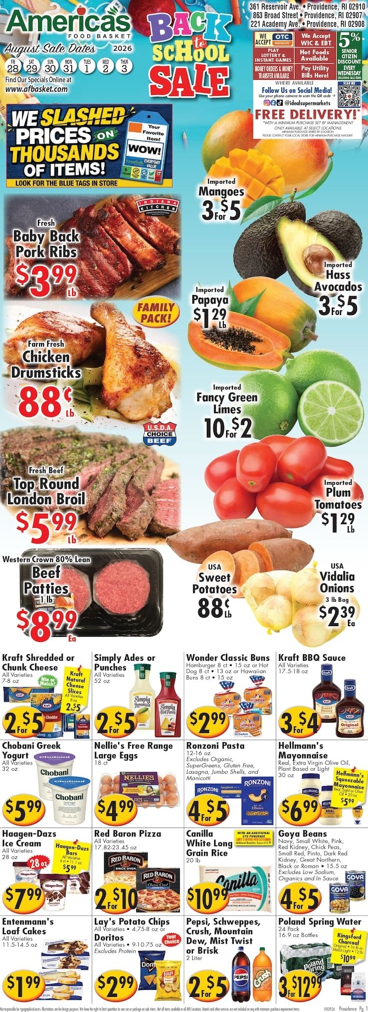 America's Food Basket (Rhode Island) Weekly Ad August 28 - September 3, 2026