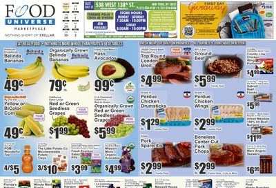 Food Universe (538 W. 138th St., New York, NY) Weekly Ad August 28 - September 3, 2026