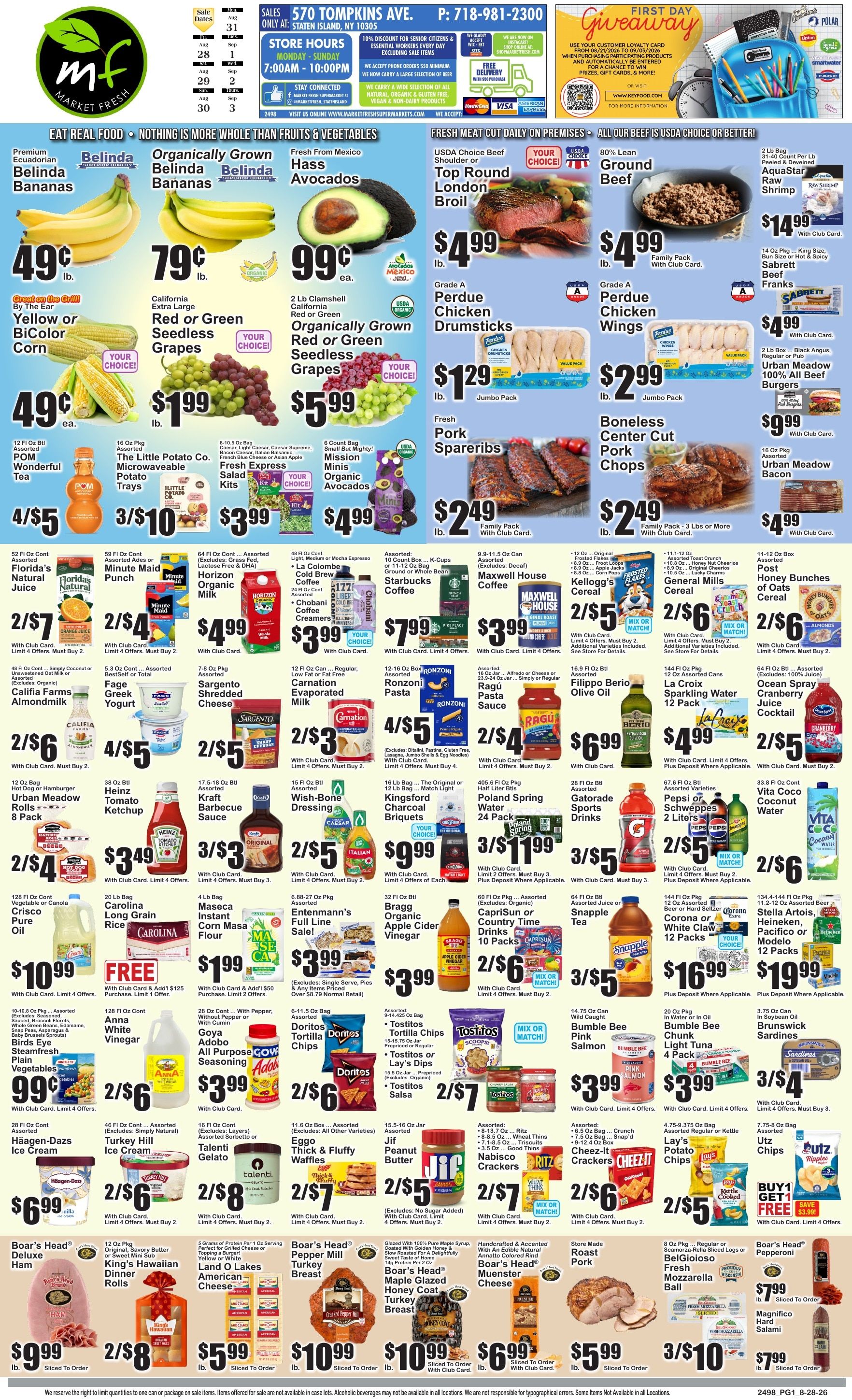 Market Fresh Supermarkets Weekly Ad August 28 - September 3, 2026