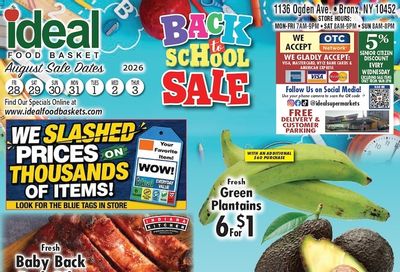 Ideal Food Basket (Bronx, NY) Weekly Ad August 28 - September 3, 2026