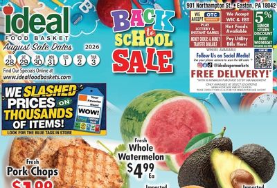 Ideal Food Basket (Easton, PA) Weekly Ad August 28 - September 3, 2026