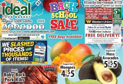 Ideal Food Basket (Farmingdale, NY) Weekly Ad August 28 - September 3, 2026