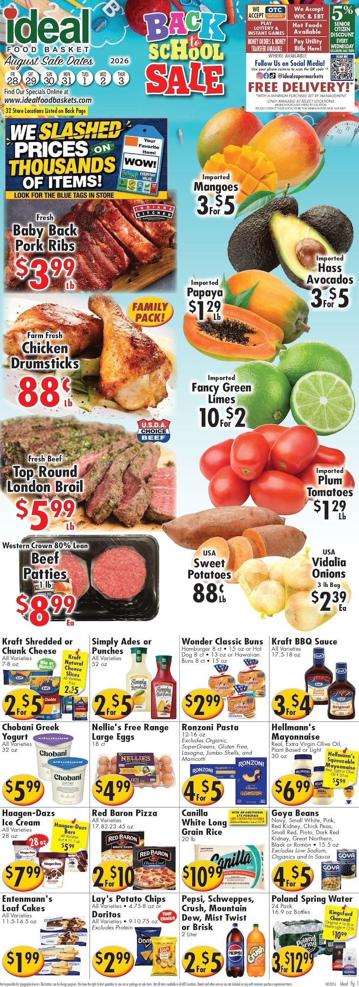 Ideal Food Basket (New Jersey, New York) Weekly Ad August 28 - September 3, 2026