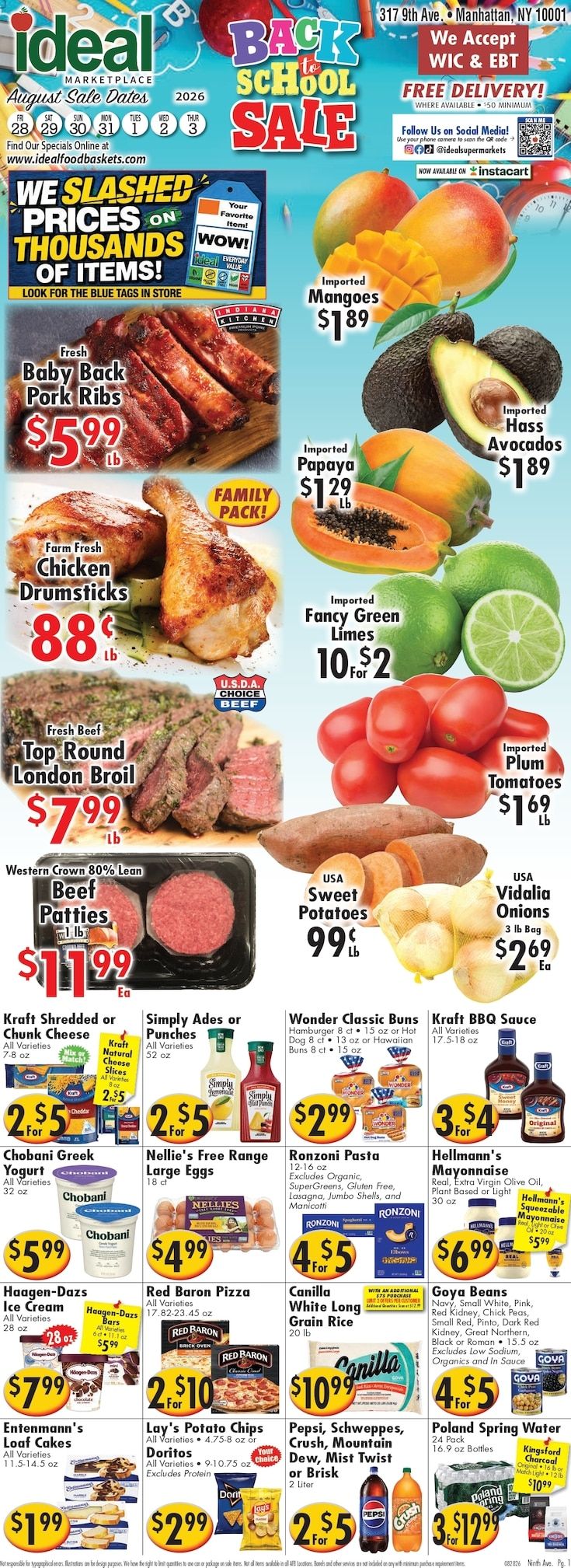 Ideal Food Basket (New York, NY) Weekly Ad August 28 - September 3, 2026