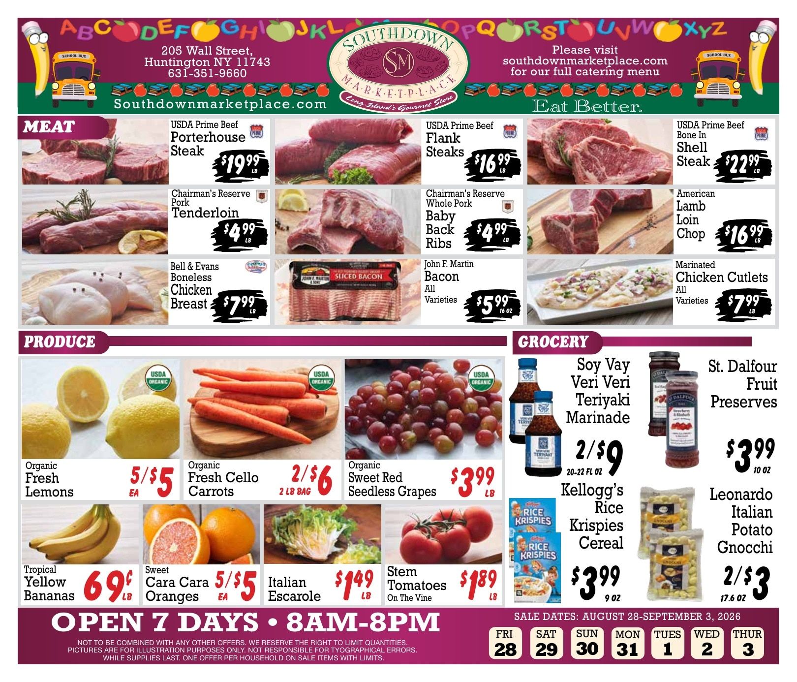 Southdown Marketplace (Huntington, NY) Weekly Ad August 28 - September 3, 2026