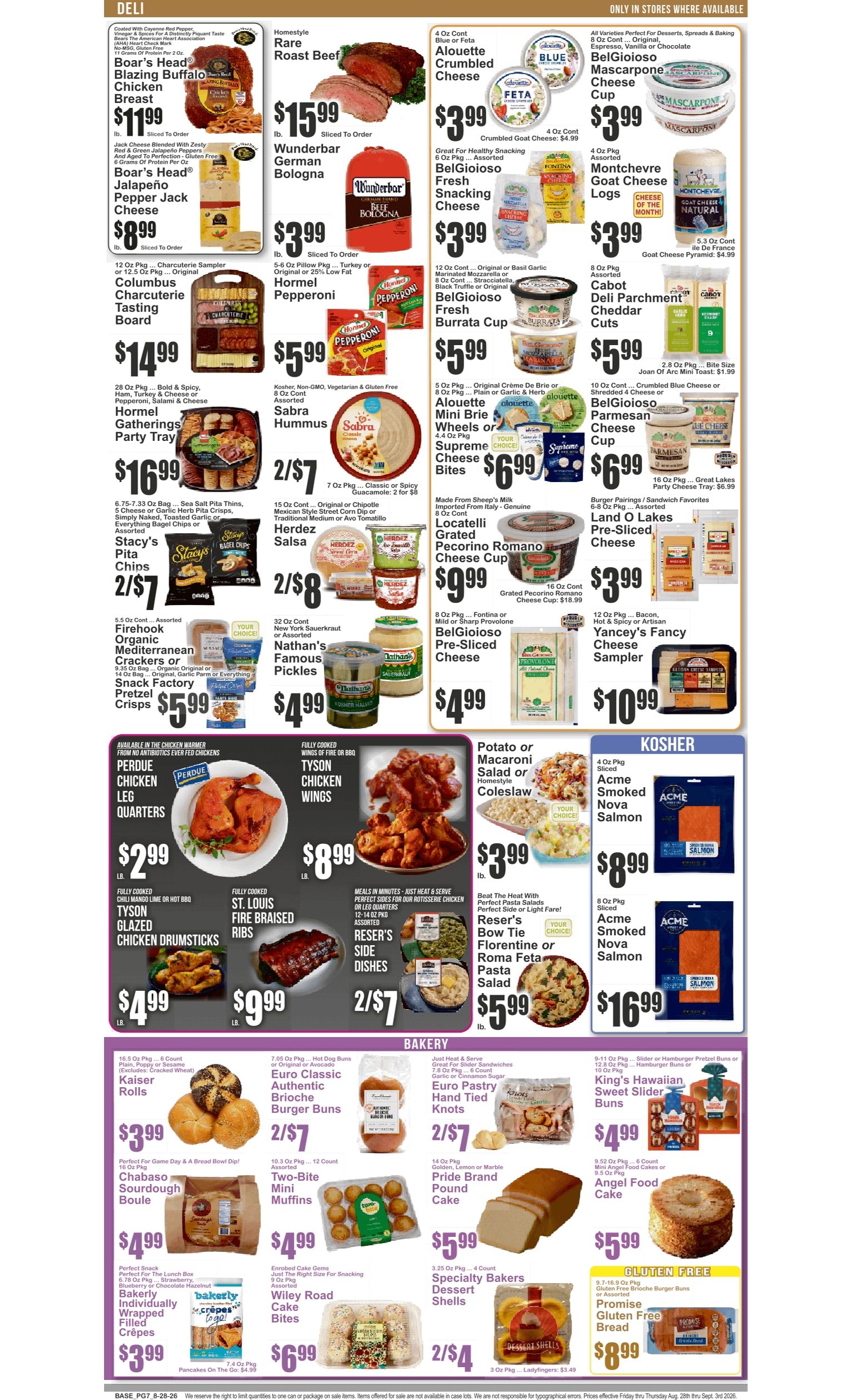 SuperFresh Supermarkets (Irvington, NJ) SuperFresh Weekly Ad August 28 - September 3, 2026