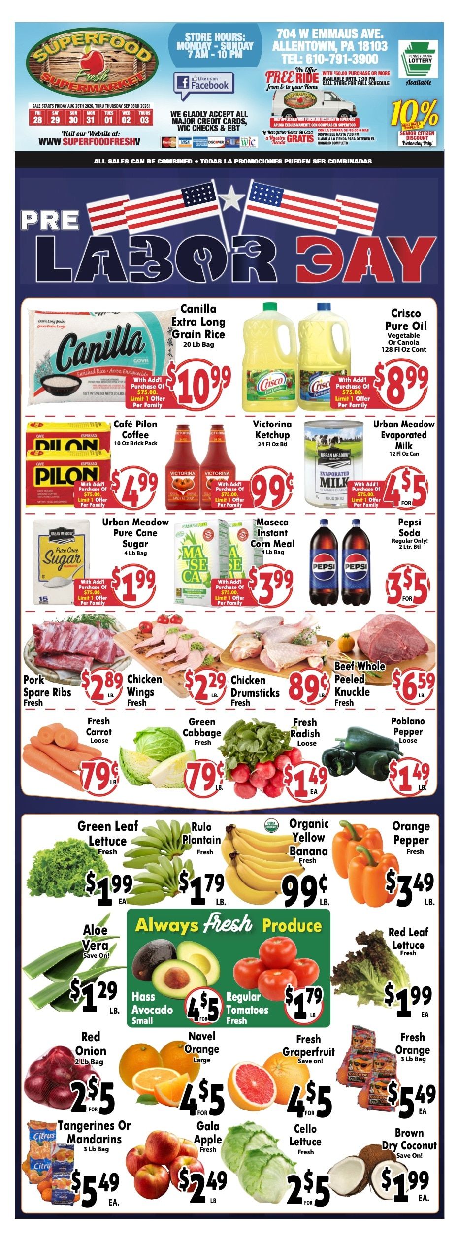 Super Food Fresh (Allentown, PA) Weekly Ad August 28 - September 3, 2026