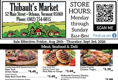 Thibault's Market Weekly Ad August 28 - September 3, 2026