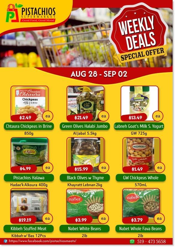 Pistachios Supermarket Flyer August 28 to September 2