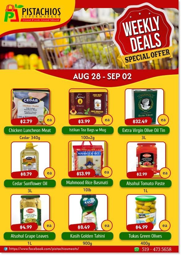 Pistachios Supermarket Flyer August 28 to September 2