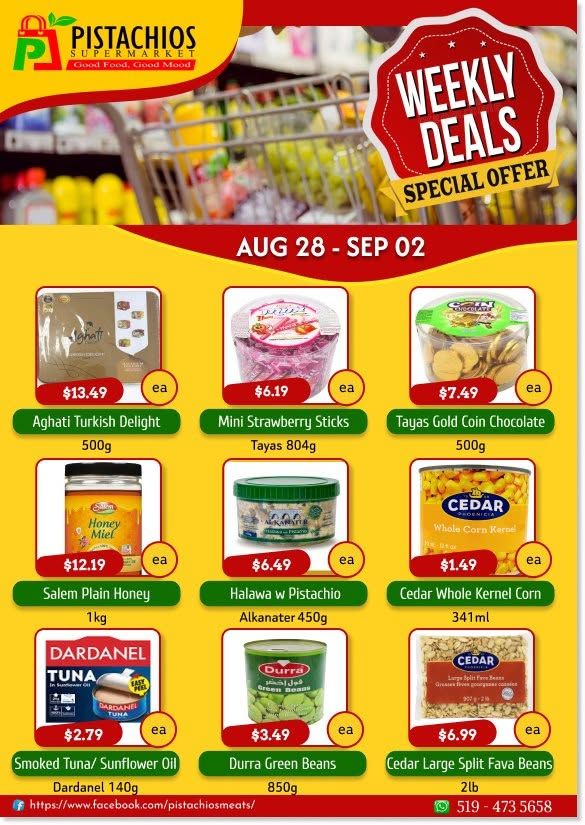 Pistachios Supermarket Flyer August 28 to September 2