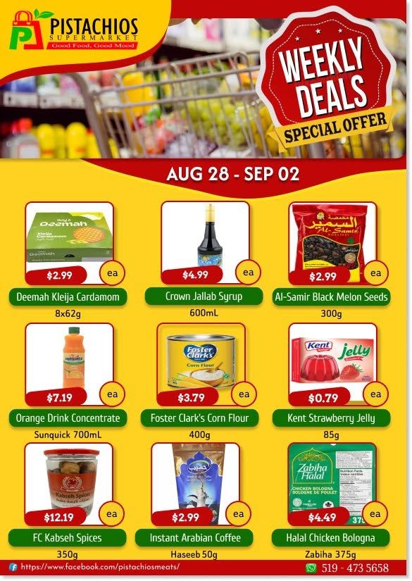 Pistachios Supermarket Flyer August 28 to September 2