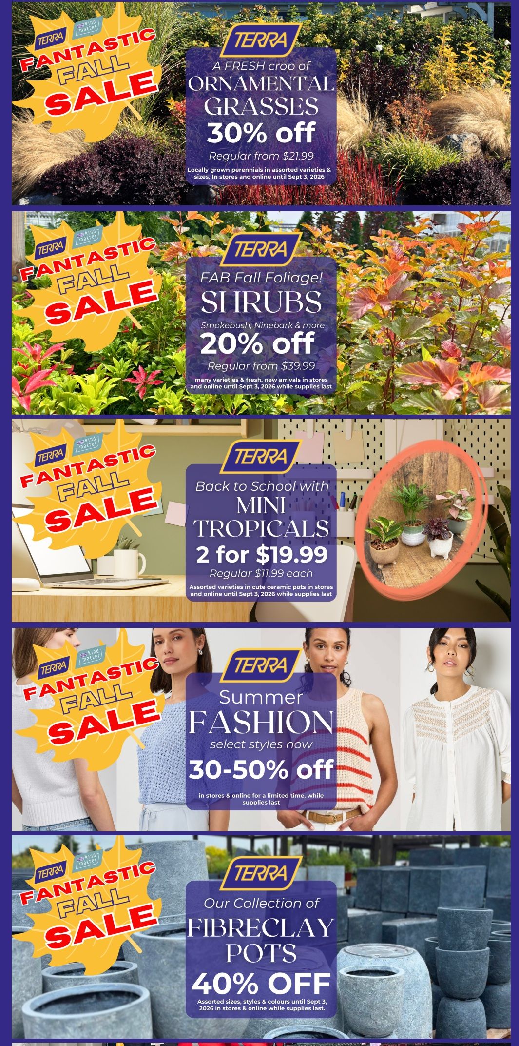 Terra Greenhouses Flyer August 28 to September 3