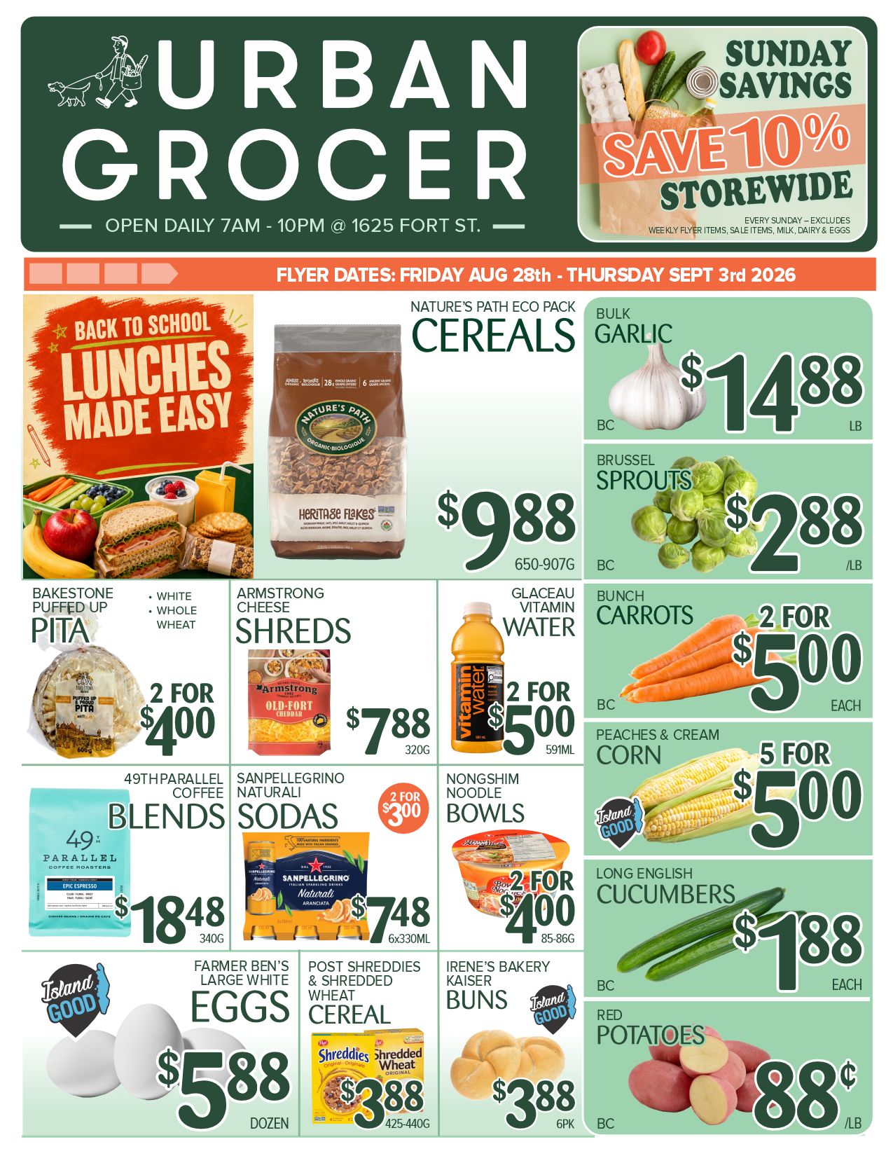 Urban Grocer Flyer August 28 to September 3