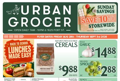 Urban Grocer Flyer August 28 to September 3