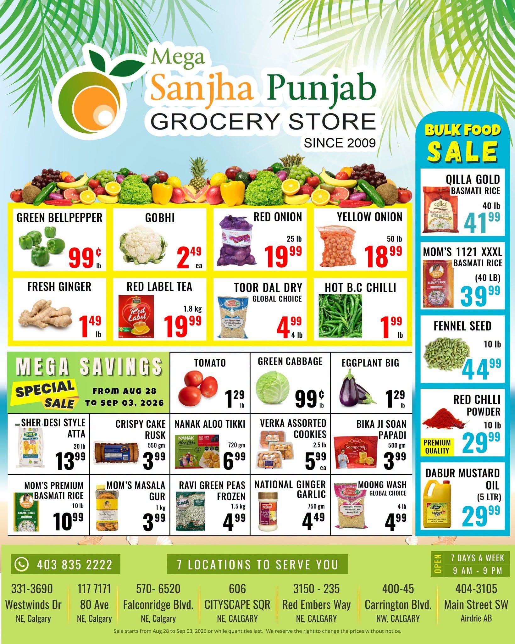 Sanjha Punjab Grocery Store Flyer August 28 to September 3